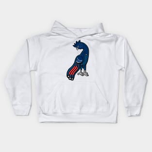 Standing Black Cockatoo Kids Hoodie